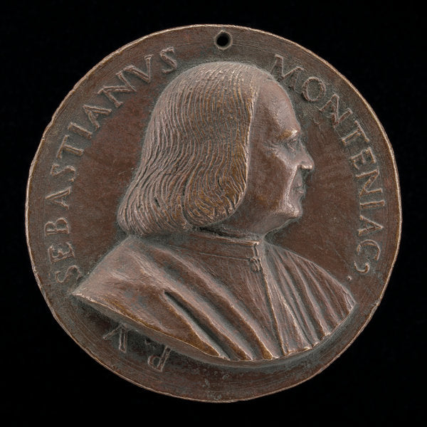Sebastiano Montagnacco, died 1540, Venetian patrician [obverse] by Maffeo Olivieri (Italian, 1484 - after 1534), 16X12"(A3)Poster Print