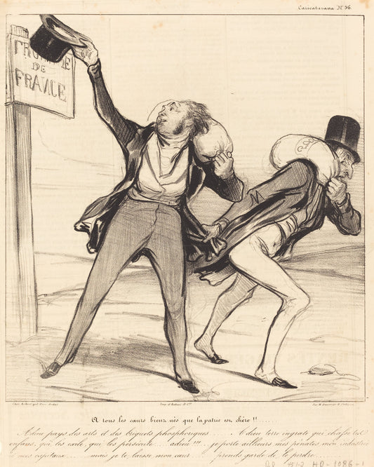 A tous les coeurs bien nés que la patrie est chère!!! by Honoré Daumier (French, 1808 - 1879), 16X12"(A3)Poster Print