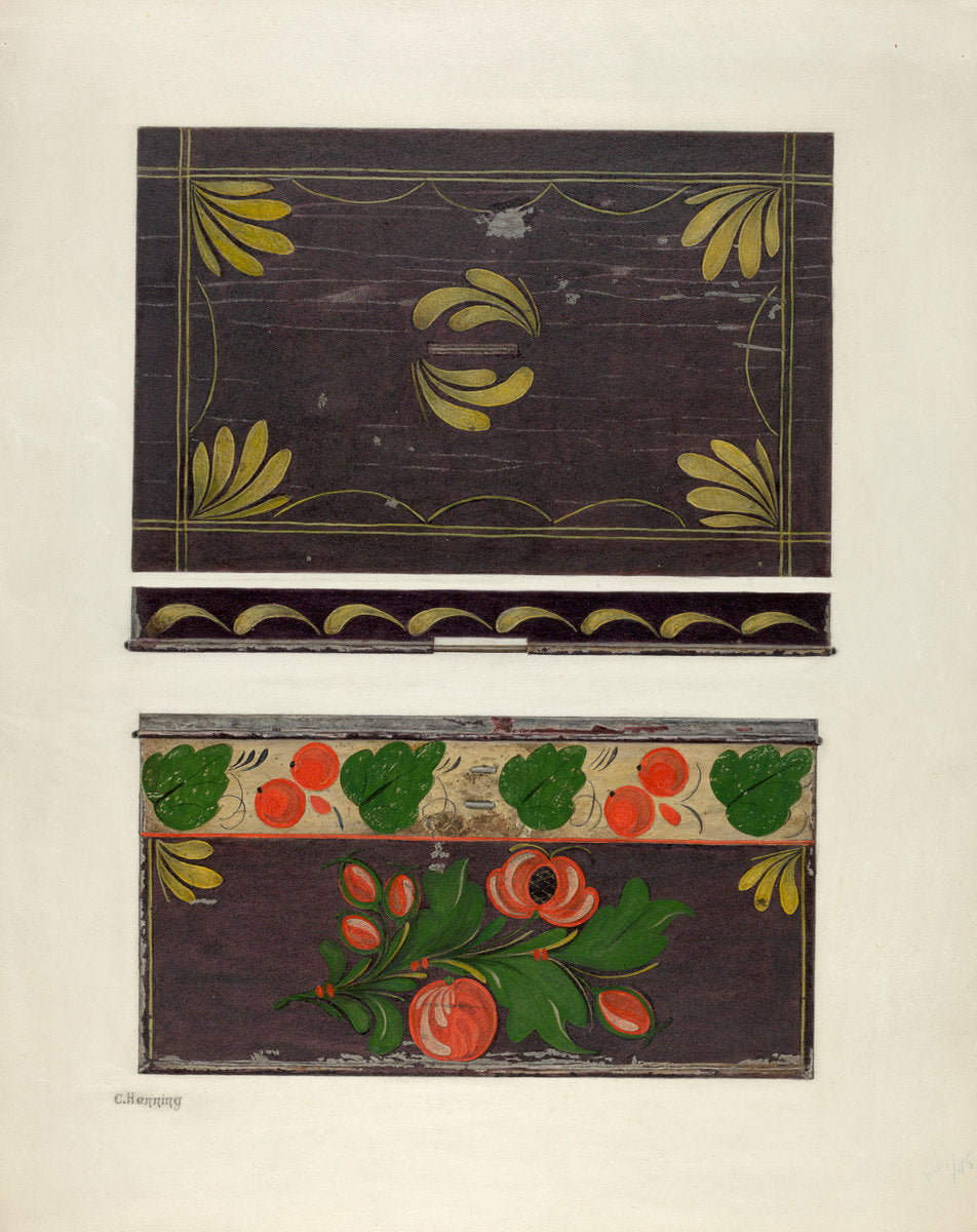 Toleware Document Box by Charles Henning (American, active c. 1935), 16X12"(A3)Poster Print