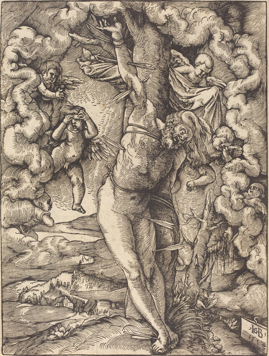 Saint Sebastian by Hans Baldung Grien (German, 1484/1485 - 1545), 16X12"(A3)Poster Print