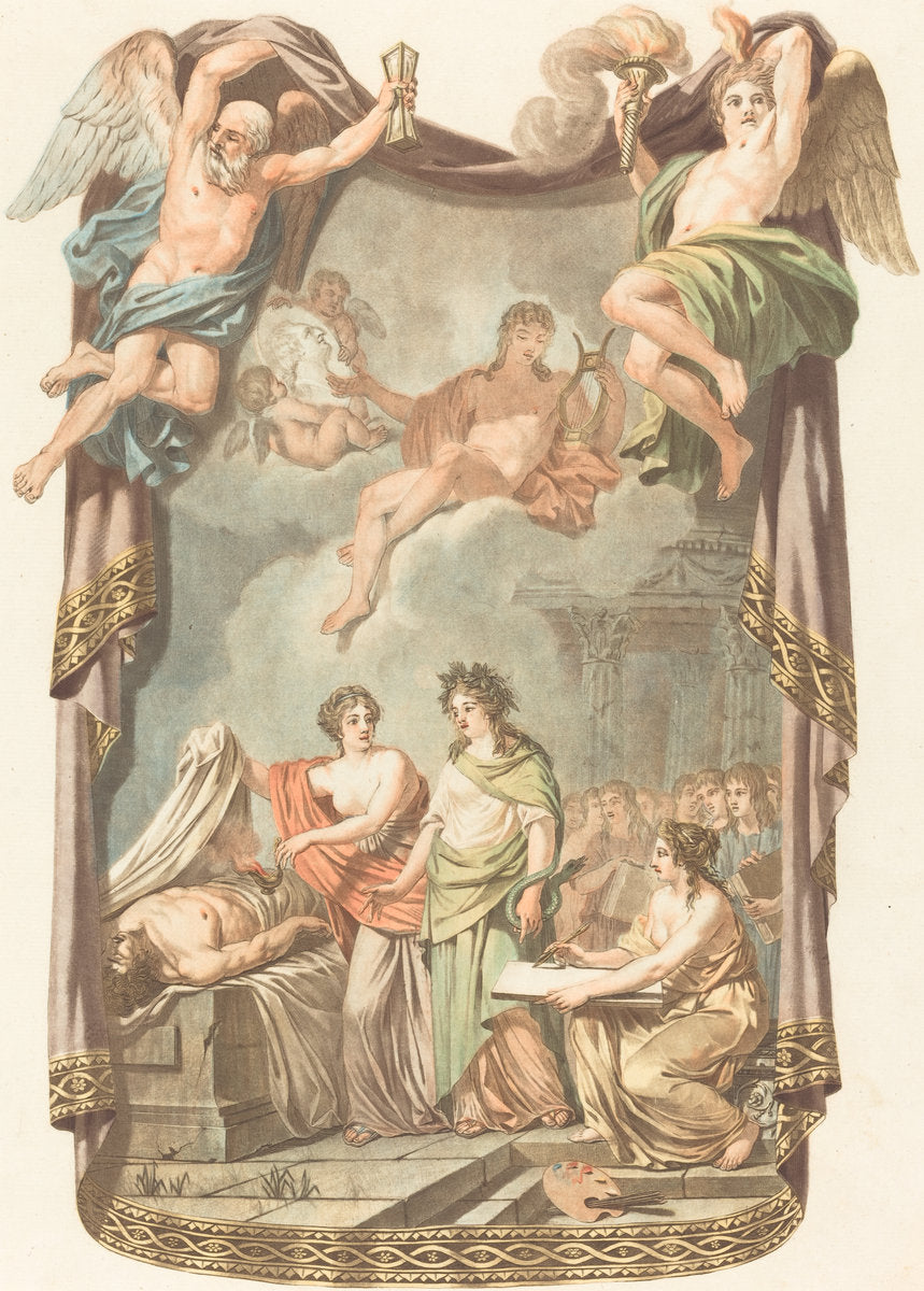 Study Revealing Anatomy to Medicine and Art by Alexandre Briceau (French, active 1770 - after 1788), 16X12"(A3)Poster Print