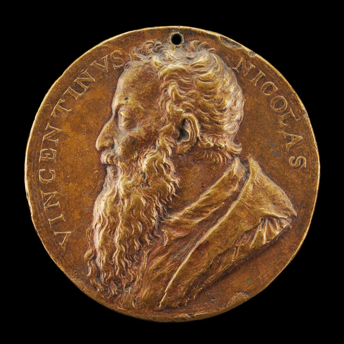 Nicola Vicentino, 1511-c. 1576, Composer and Musical Theorist [obverse] by Attributed to Alessandro Vittoria (Venetian, 1525 - 1608), 16X12"(A3)Poster Print