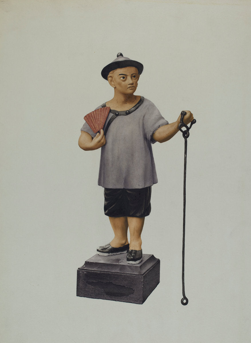 Iron Hitching Post by George Constantine (American, active c. 1935), 16X12"(A3)Poster Print