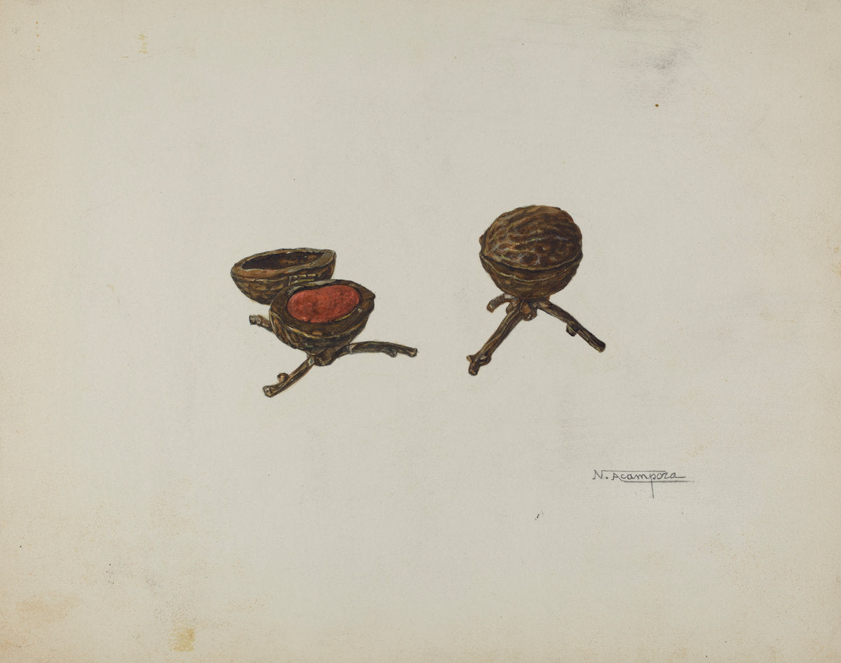Pair of Pin Cushions by Nicholas Acampora (American, active c. 1935), 16X12"(A3)Poster Print