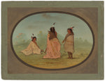 Three Blackfoot Men by George Catlin (American, 1796 - 1872), 16X12"(A3)Poster Print