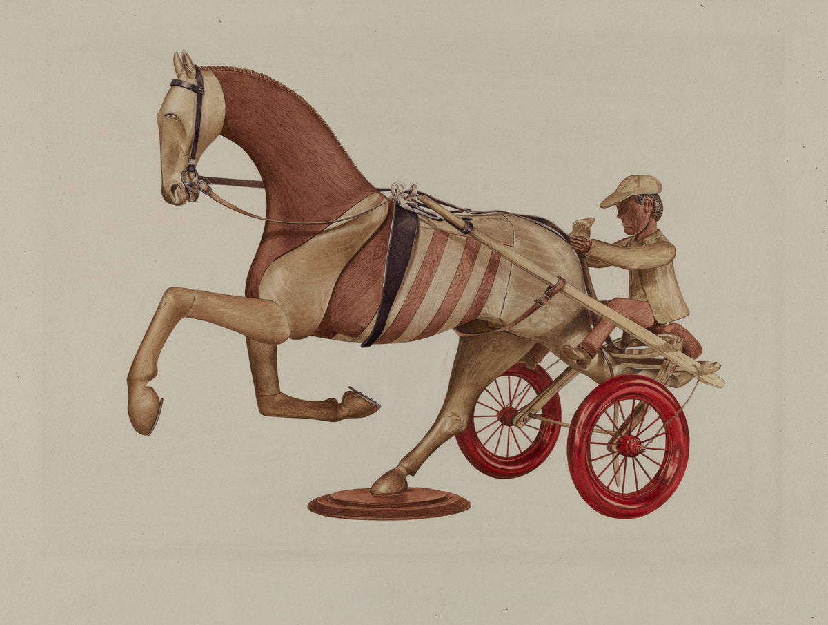 Trotter in Action by Henry Murphy (American, active c. 1935), 16X12"(A3)Poster Print