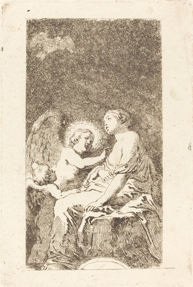 Saint Catherine of Alexandria (Saint Catherine d'Alexandrie) by Jean-Honoré Fragonard after Marco Cardisco (French, 1732 - 1806), 16X12"(A3)Poster Print