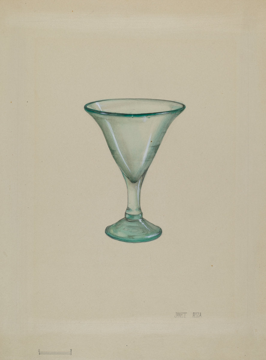 Wine Glass by Janet Riza (American, active c. 1935), 16X12"(A3)Poster Print