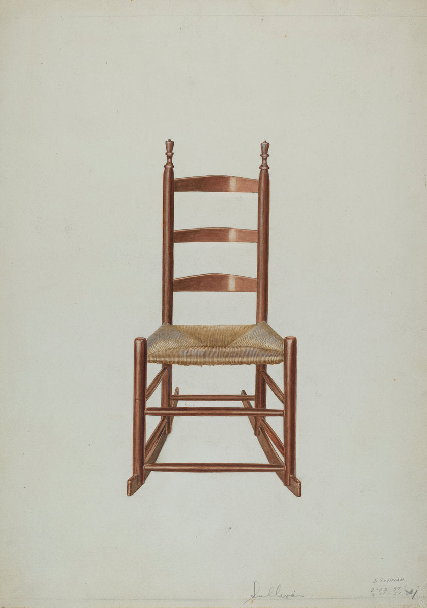 Ladder Rock Chair by John Sullivan (American, active c. 1935), 16X12"(A3)Poster Print
