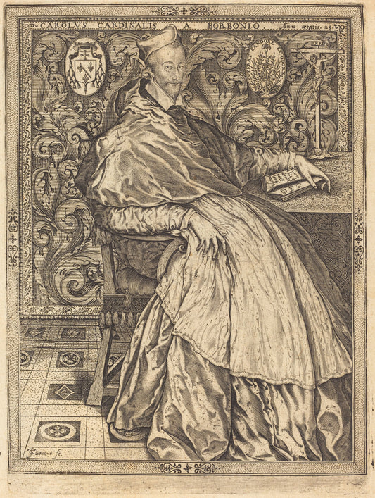 Cardinal Charles de Bourbon by Jean de Gourmont I (French, active 1506/1551), 16X12"(A3)Poster Print