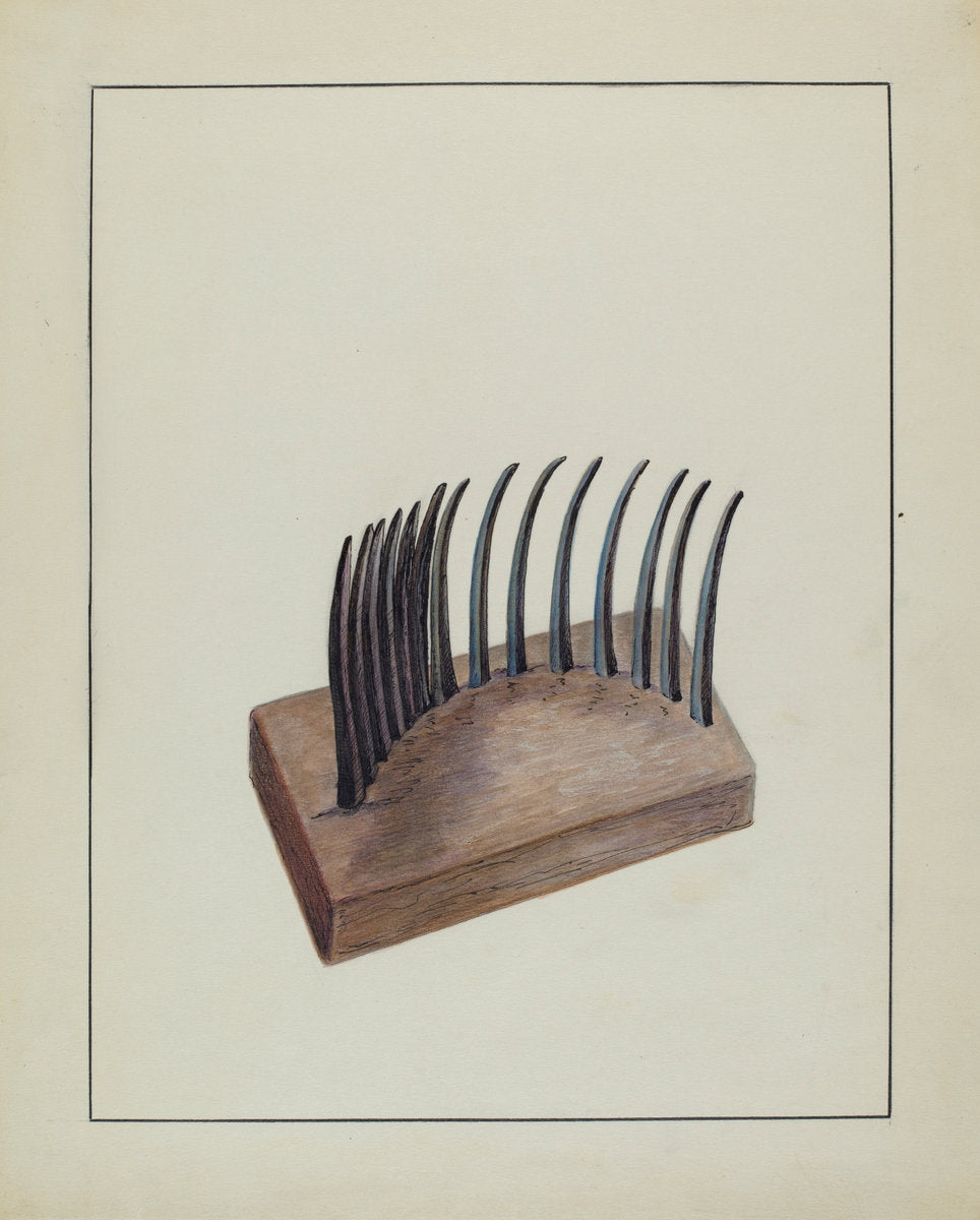Comb (For Agricultural Use) by Charlotte Winter (American, active c. 1935), 16X12"(A3)Poster Print