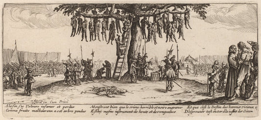 The Hanging by Gerrit van Schagen after Jacques Callot (Dutch, c. 1642 - 1690 or after), 16X12"(A3)Poster Print