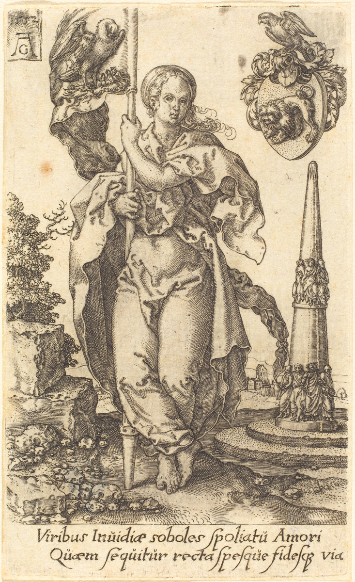 Charity by Heinrich Aldegrever (German, 1502 - 1555/1561), 16X12"(A3)Poster Print