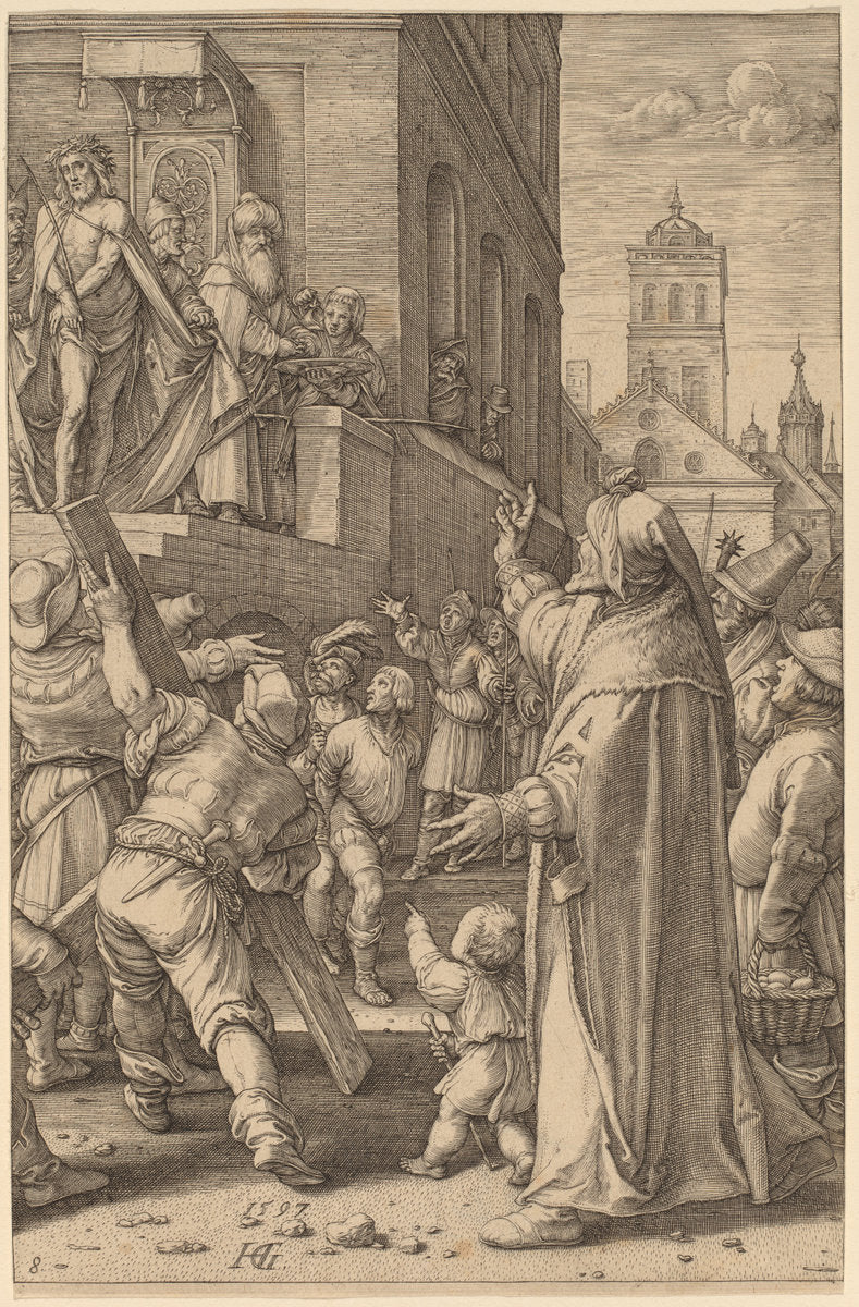 Ecce Homo by Hendrik Goltzius (Dutch, 1558 - 1617), 16X12"(A3)Poster Print