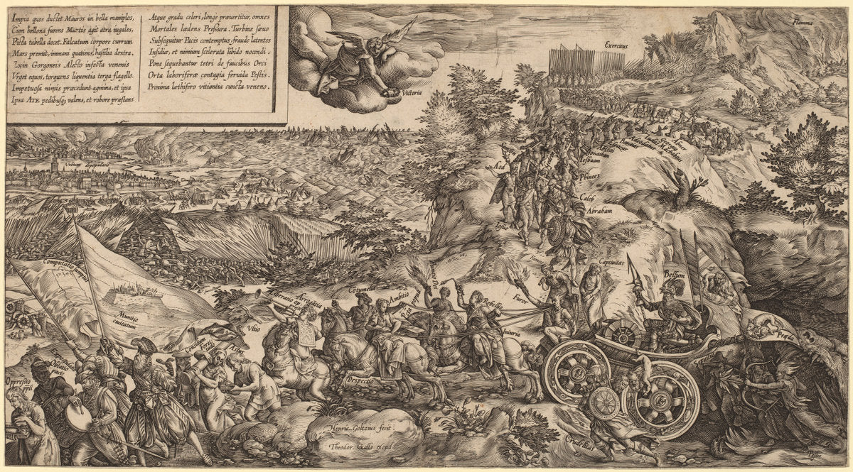 Allegory of War by Hendrik Goltzius (Dutch, 1558 - 1617), 16X12"(A3)Poster Print