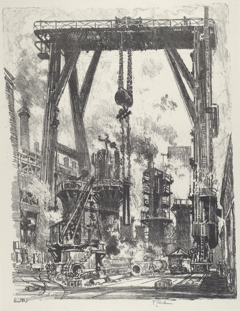 The Old Gun-Pit by Joseph Pennell (American, 1857 - 1926), 16X12"(A3)Poster Print
