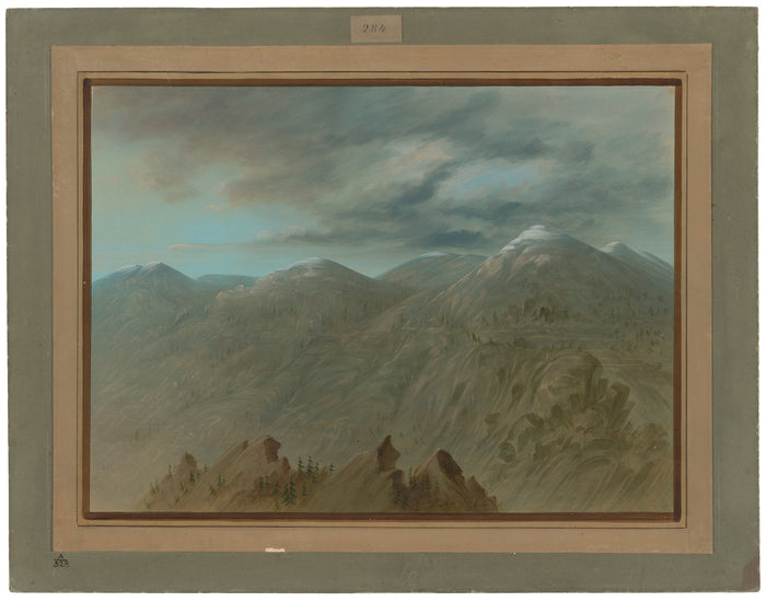 Salmon River Mountains by George Catlin (American, 1796 - 1872), 16X12