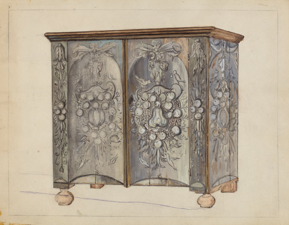 Cabinet by Isadore Goldberg (American, active c. 1935), 16X12"(A3)Poster Print
