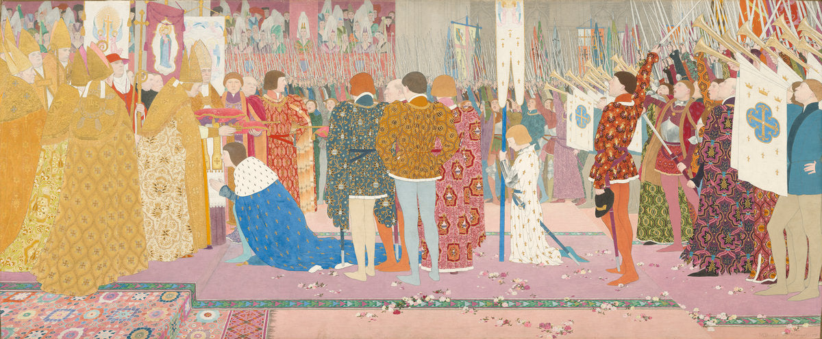 The Crowning at Rheims of the Dauphin (Joan of Arc series: V) by Louis Maurice Boutet de Monvel (French, 1850 - 1913), 16X12"(A3)Poster Print