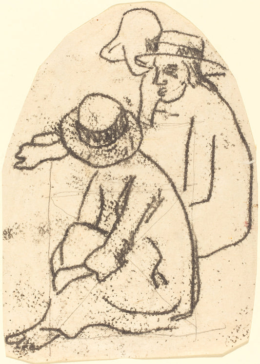 Three Tahitians (Study for "La soeur de charite") by Paul Gauguin (French, 1848 - 1903), 16X12"(A3)Poster Print