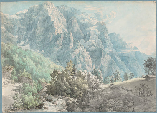 c. 1790 by Swiss 18th Century (The Glärnisch Massif in Switzerland), 16X12"(A3)Poster Print