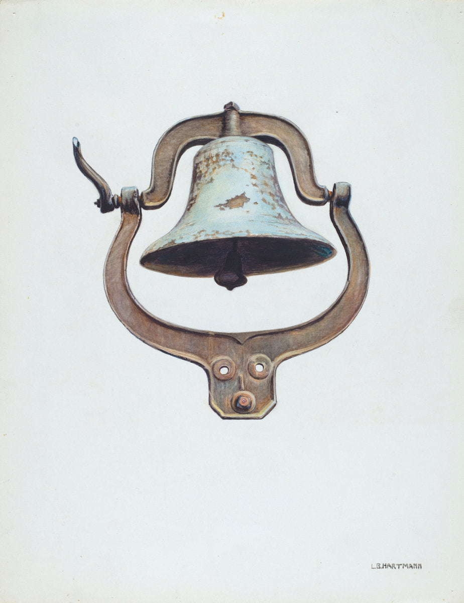 Bell by L. B. Hartmann (American, active c. 1935), 16X12"(A3)Poster Print