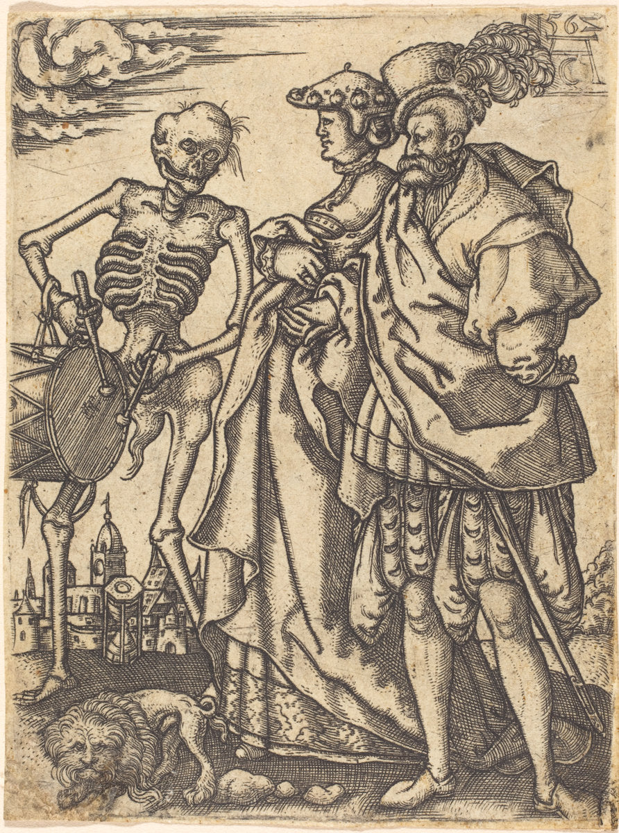 Dance of Death I by Master A.C. (German, active c. 1562), 16X12"(A3)Poster Print