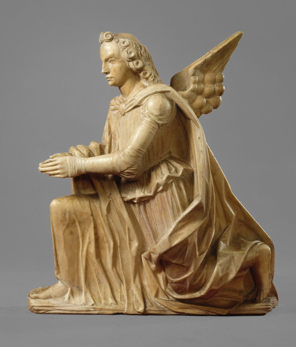 1470/1480 by Workshop of Giovanni Antonio Amadeo (Kneeling Angel), 16X12"(A3)Poster Print