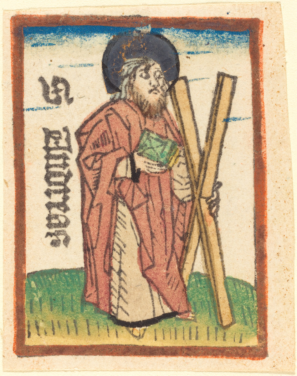 c. 1480 by German 15th Century (Saint Andrew), 16X12"(A3)Poster Print