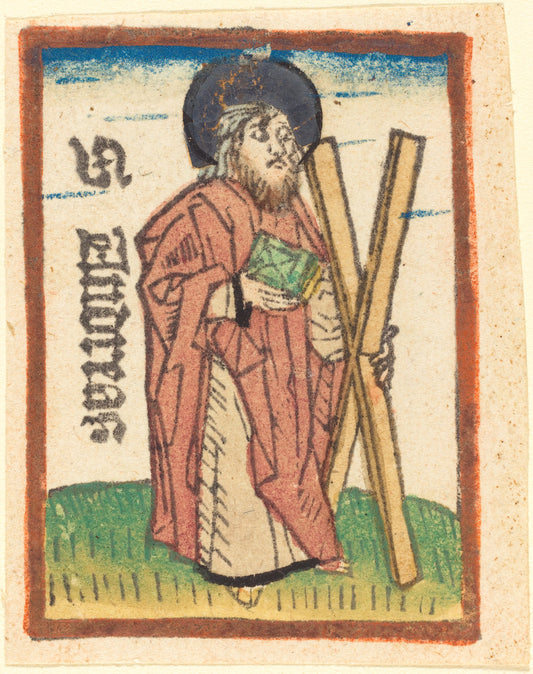 c. 1480 by German 15th Century (Saint Andrew), 16X12"(A3)Poster Print