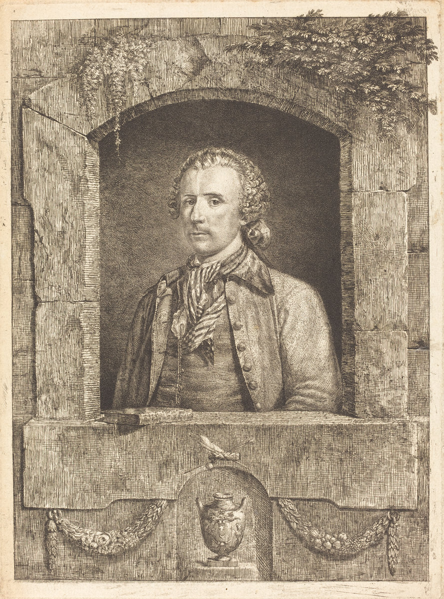 Self-Portrait by Antoine de Marcenay de Ghuy (French, 1724 - 1811), 16X12"(A3)Poster Print