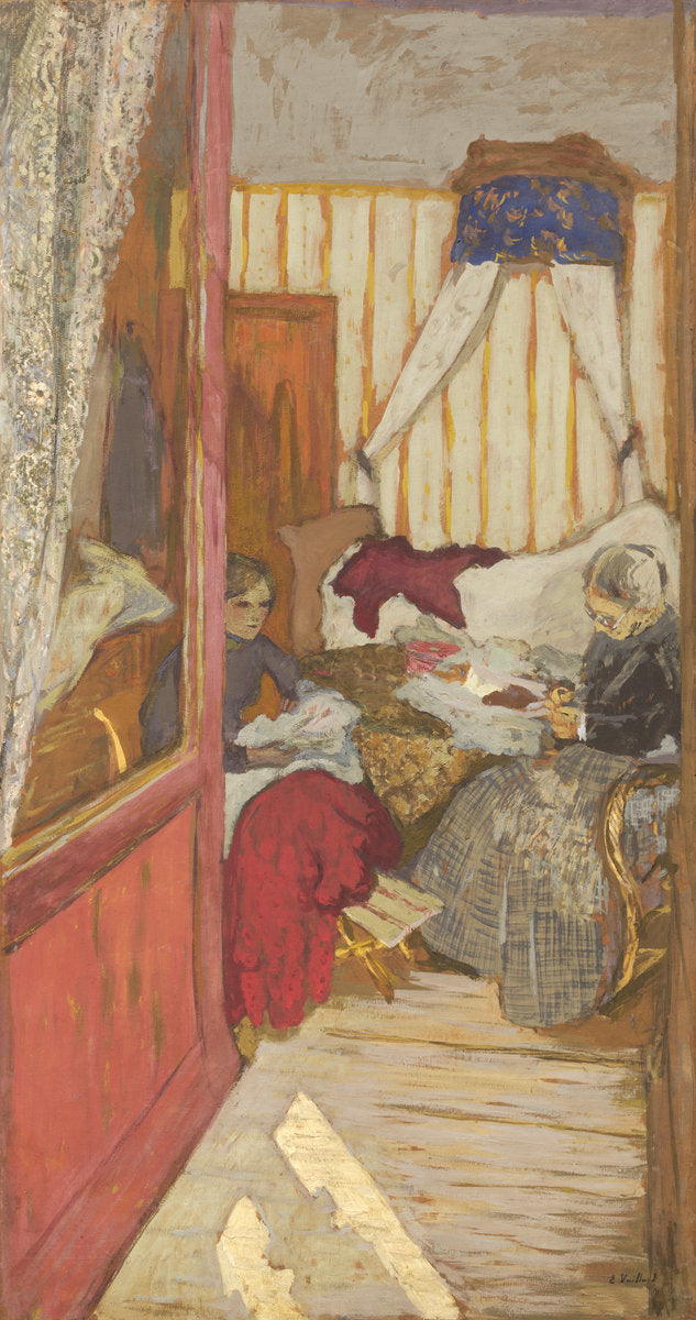 Women Sewing by Edouard Vuillard (French, 1868 - 1940), 16X12"(A3)Poster Print