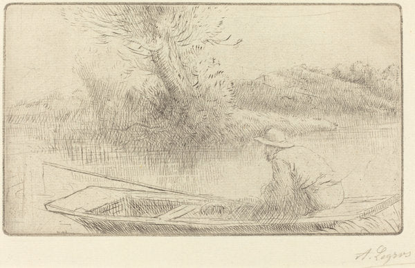 Along the Thames (Sur la Tamise) by Alphonse Legros (French, 1837 - 1911), 16X12"(A3)Poster Print