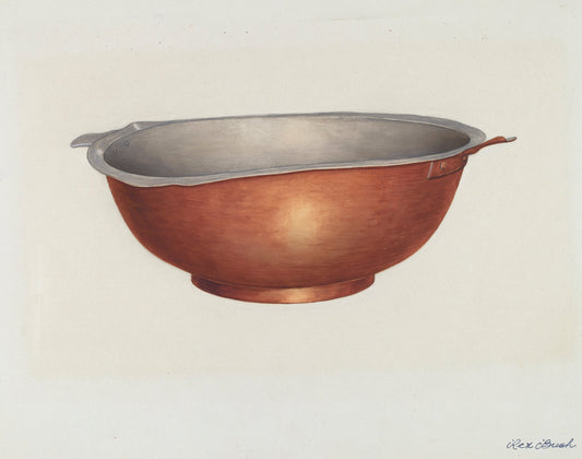 Copper Bowl by Rex F. Bush (American, active c. 1935), 16X12"(A3)Poster Print