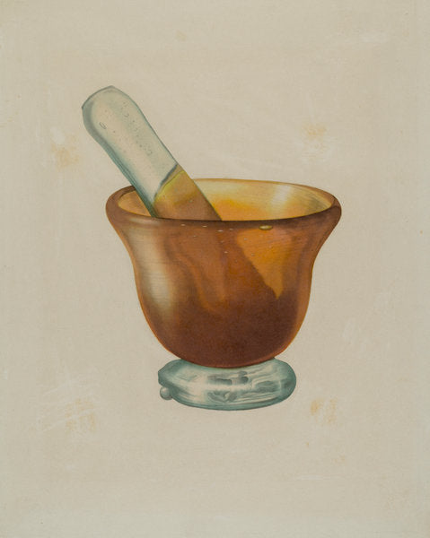Mortar and Pestle by Isidore Steinberg (American, active c. 1935), 16X12"(A3)Poster Print