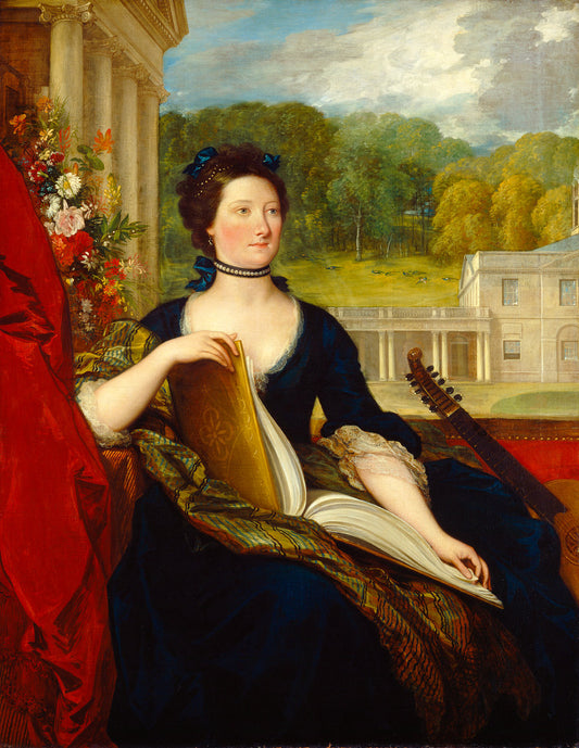 Maria Hamilton Beckford (Mrs. William Beckford) by Benjamin West (American, 1738 - 1820), 16X12"(A3)Poster Print