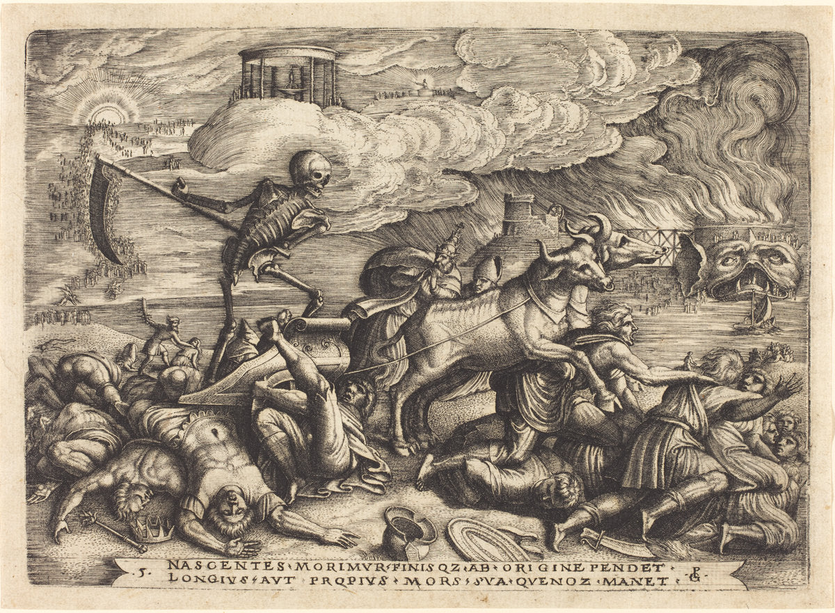 The Triumph of Death by Georg Pencz (German, c. 1500 - 1550), 16X12"(A3)Poster Print