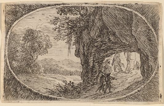 The Path through the Rock by Herman van Swanevelt (Dutch, c. 1600 - 1655), 16X12"(A3)Poster Print