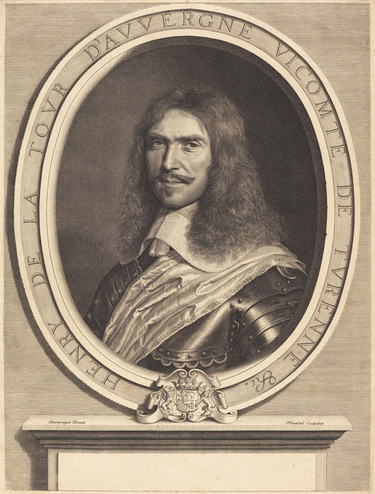 Marechal de Turenne by Robert Nanteuil after Philippe de Champaigne (French, 1623 - 1678), 16X12"(A3)Poster Print