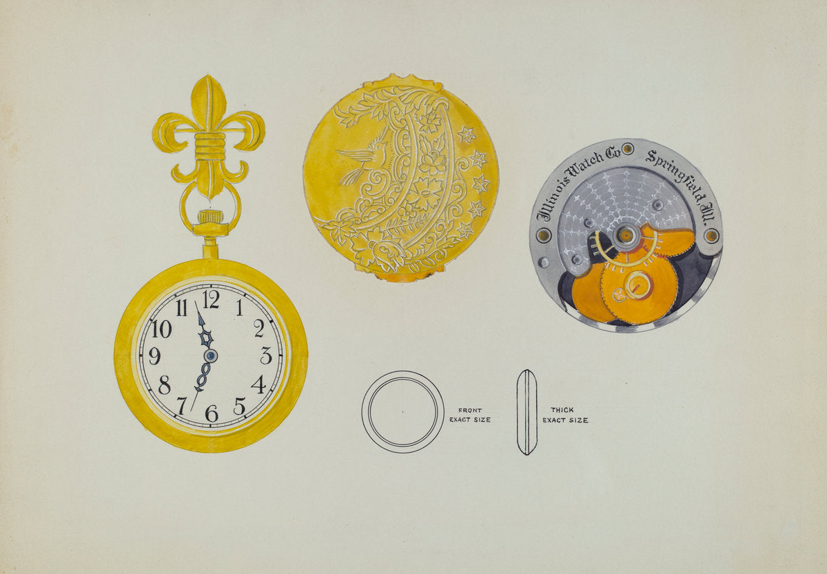 Lady's Watch Case and Frame by Harry G. Aberdeen (American, active c. 1935), 16X12"(A3)Poster Print