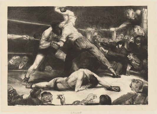 A Knockout by George Bellows (American, 1882 - 1925), 16X12"(A3)Poster Print