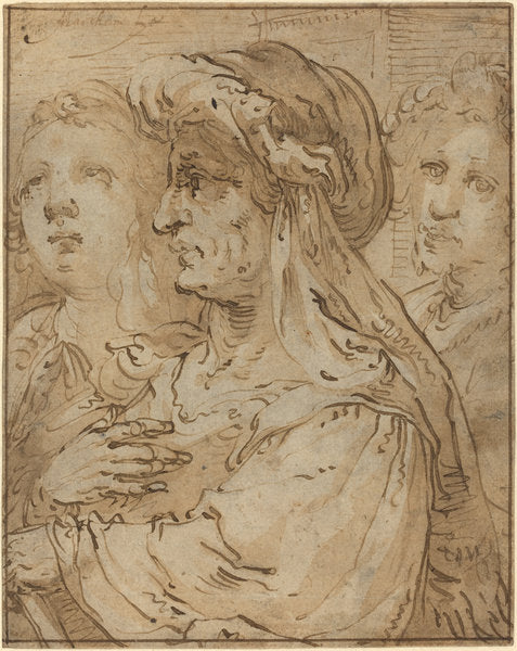 Allegory of Age by Jacob Matham (Dutch, 1571 - 1631), 16X12"(A3)Poster Print