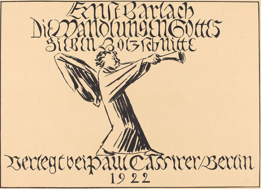 Title Page by Ernst Barlach (German, 1870 - 1938), 16X12"(A3)Poster Print