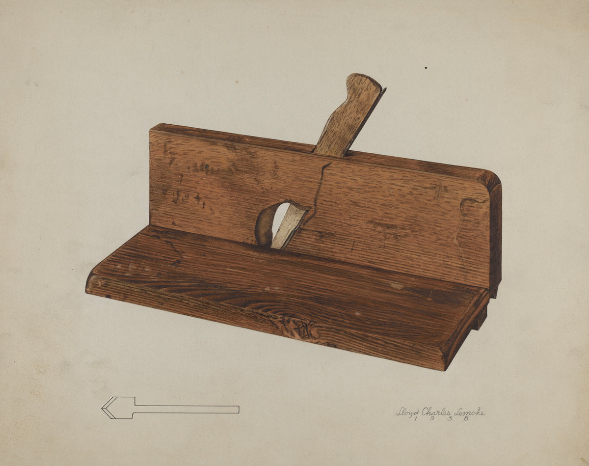 Rabbet Plane by Lloyd Charles Lemcke (American, active c. 1935), 16X12"(A3)Poster Print