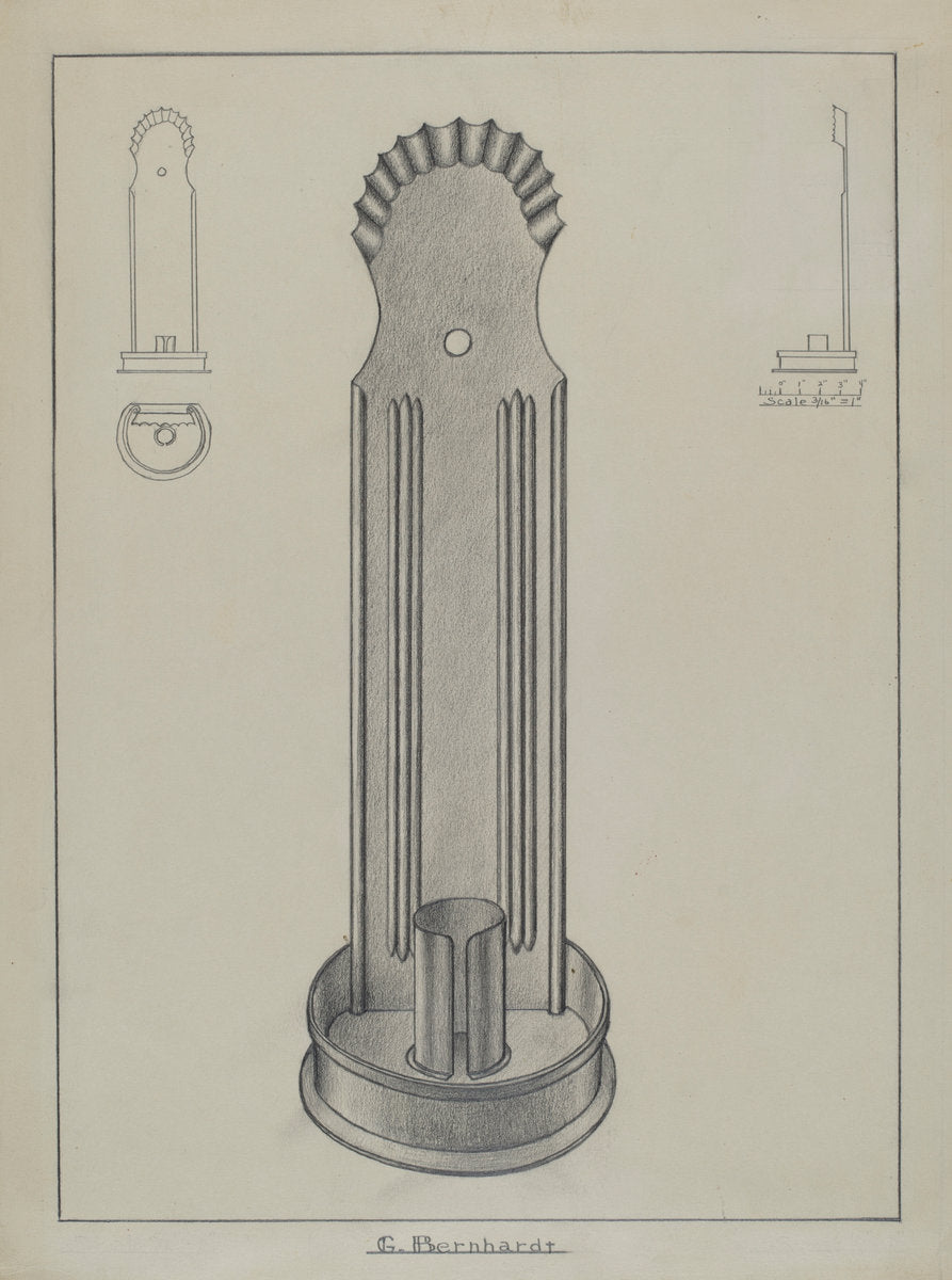 Wall Sconce by Gerald Bernhardt (American, active c. 1935), 16X12"(A3)Poster Print