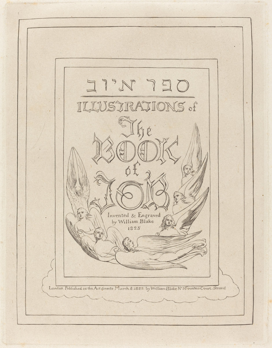 Title Page by William Blake (British, 1757 - 1827), 16X12"(A3)Poster Print