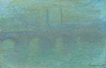 Waterloo Bridge, London, at Dusk by Claude Monet (French, 1840 - 1926), 16X12"(A3)Poster Print