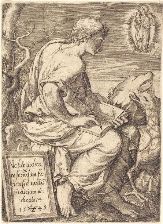 Saint John by Johann Ladenspelder (German, 1512 - 1561 or after), 16X12"(A3)Poster Print