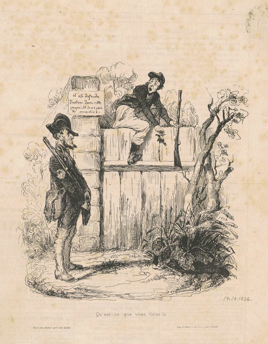 Qu'est-ce que vous faites la... by Honoré Daumier (French, 1808 - 1879), 16X12"(A3)Poster Print