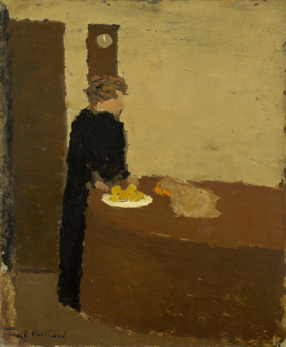 Woman in Black by Edouard Vuillard (French, 1868 - 1940), 16X12"(A3)Poster Print